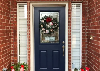 Front Door Wreath and Decor Christmas