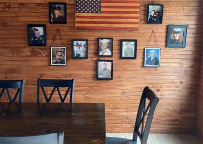 Military Honor Wall in Home Bar