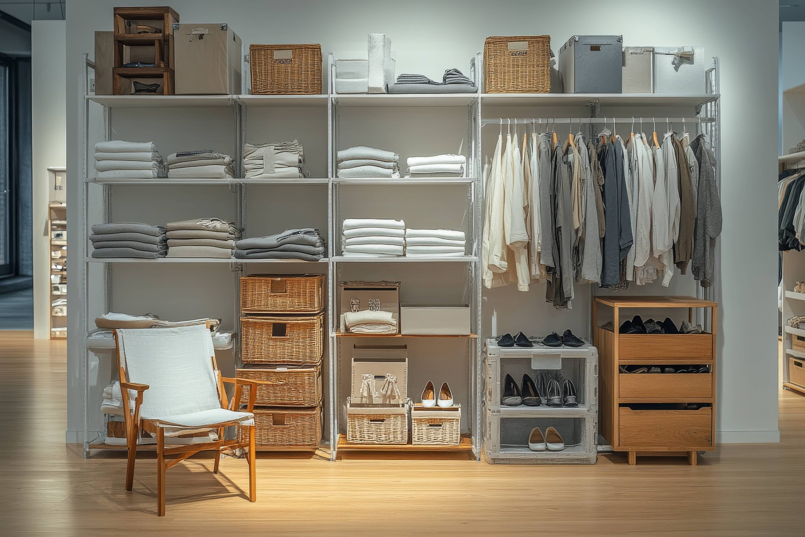 vecteezy a stylishly organized closet featuring neatly arranged